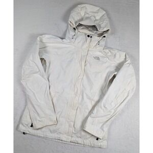 The North Face Hyvent Rain Jacket Womens Small White Waterproof AMVF
